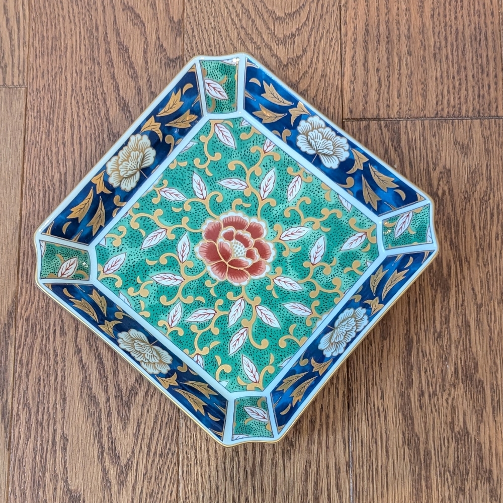 Vintage Dish Japanese Otagiri Chinoiserie Japanese Floral OMC Kozangama
